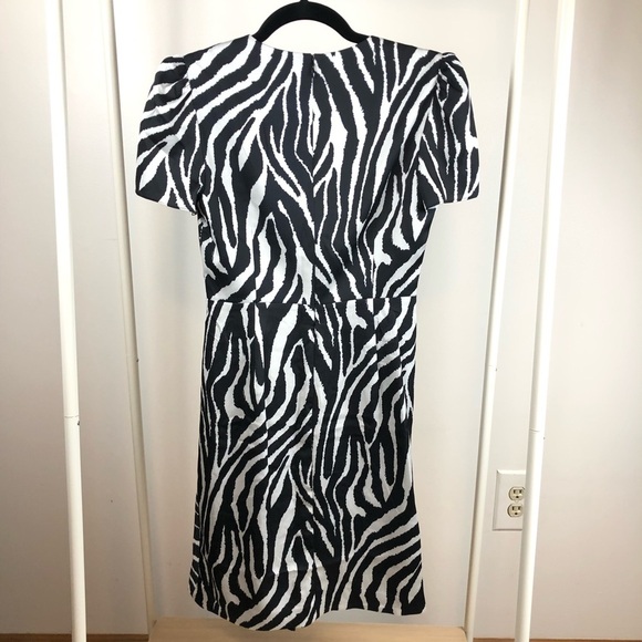 NWT Milly Esme Zebra Print Faux Wrap Dress - Picture 11 of 14